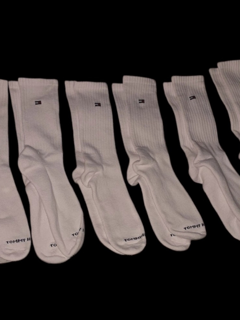 Prewashed & Sanitized, New, 6 PACK Tommy Hilfiger Crew Socks (Size 7-12)